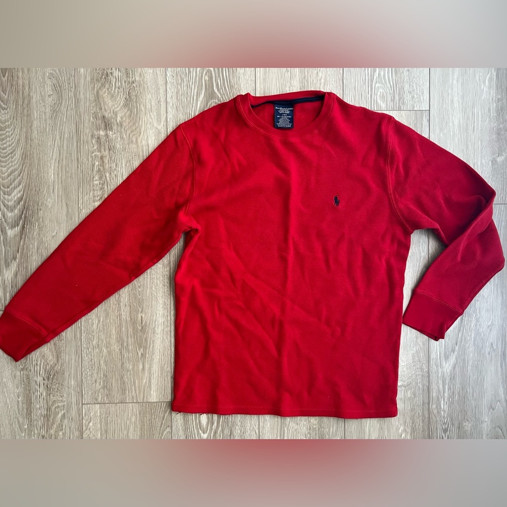 Polo Ralph Lauren Long Sleeve Waffle Knit Shirt size L